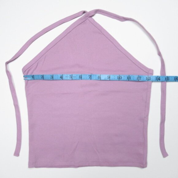 Madewell Supima Rib Halter Tank Top Vibrant Lilac Large - Picture 6 of 10